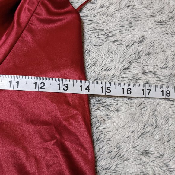 NEW House of CB London Red Lola Satin Slip Sleeveless Mini Dress Size Medium - Picture 9 of 10